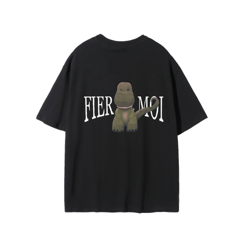 FIER DE MOI | Cute Dragon Short Sleeve T-Shirt Black