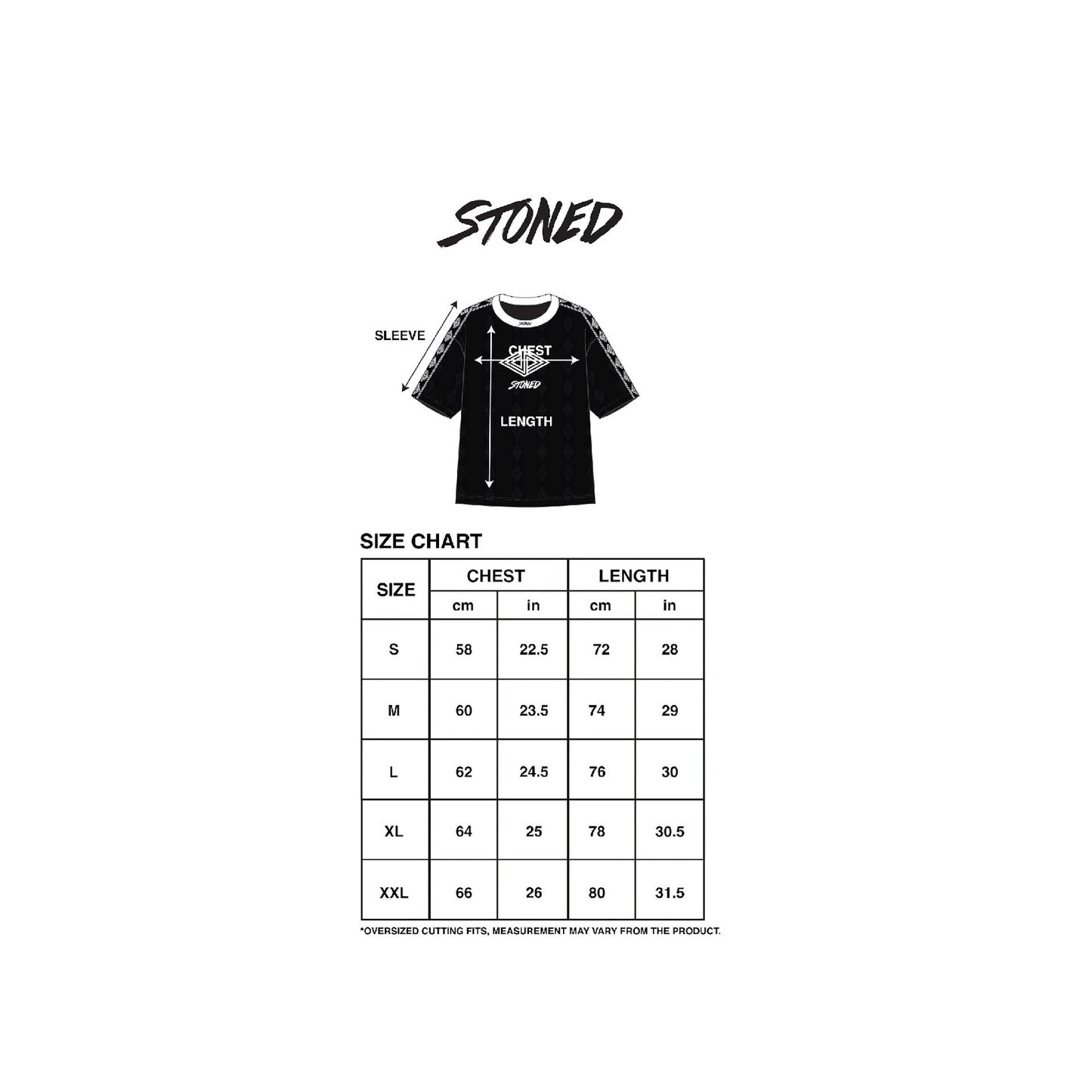 Stoned Blessed 25:Diamond Jersey Black