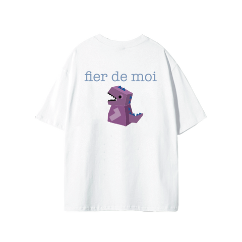 FIER DE MOI | Metaverse Dragon Short Sleeve T-Shirt White