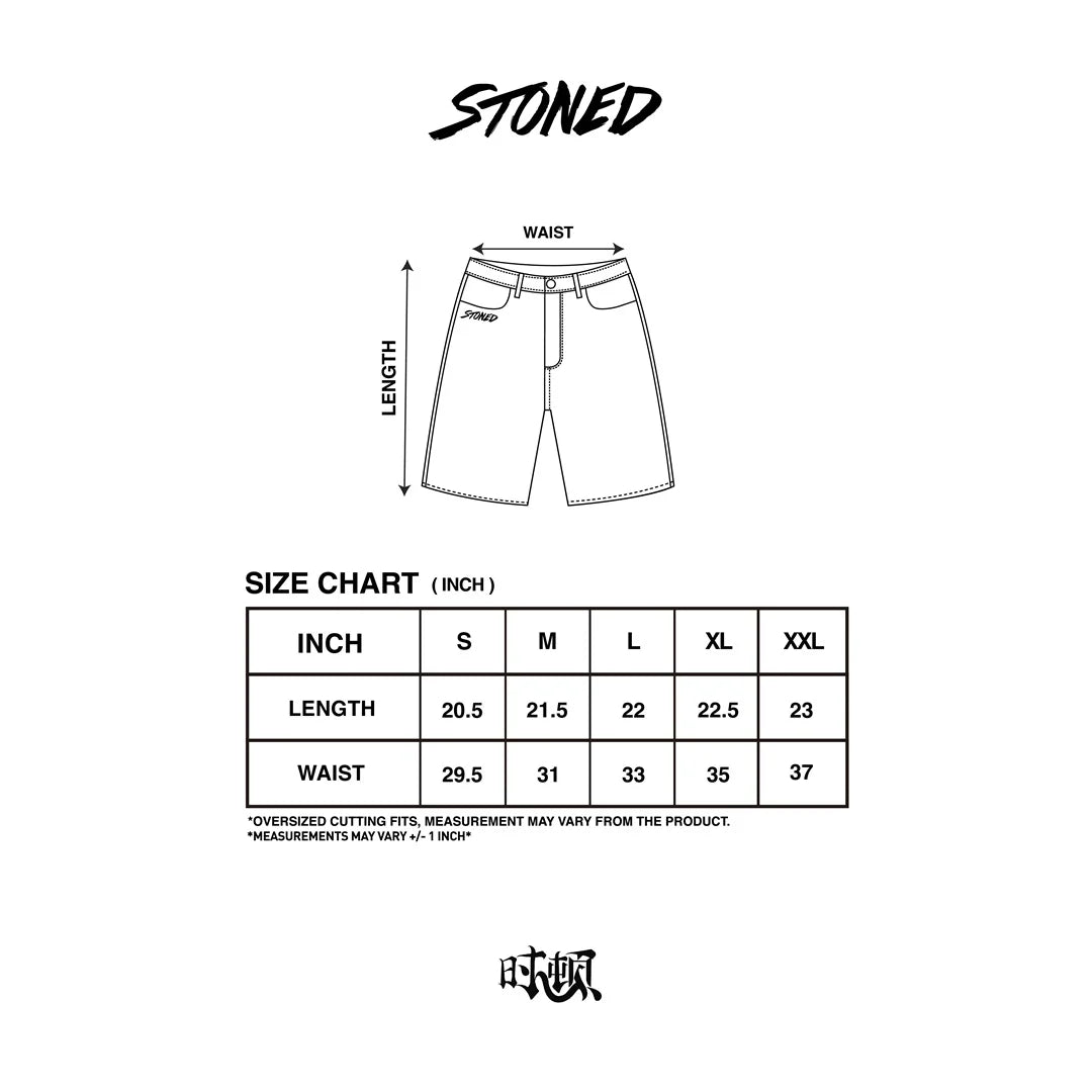 Stoned | Denim Jorts Blue