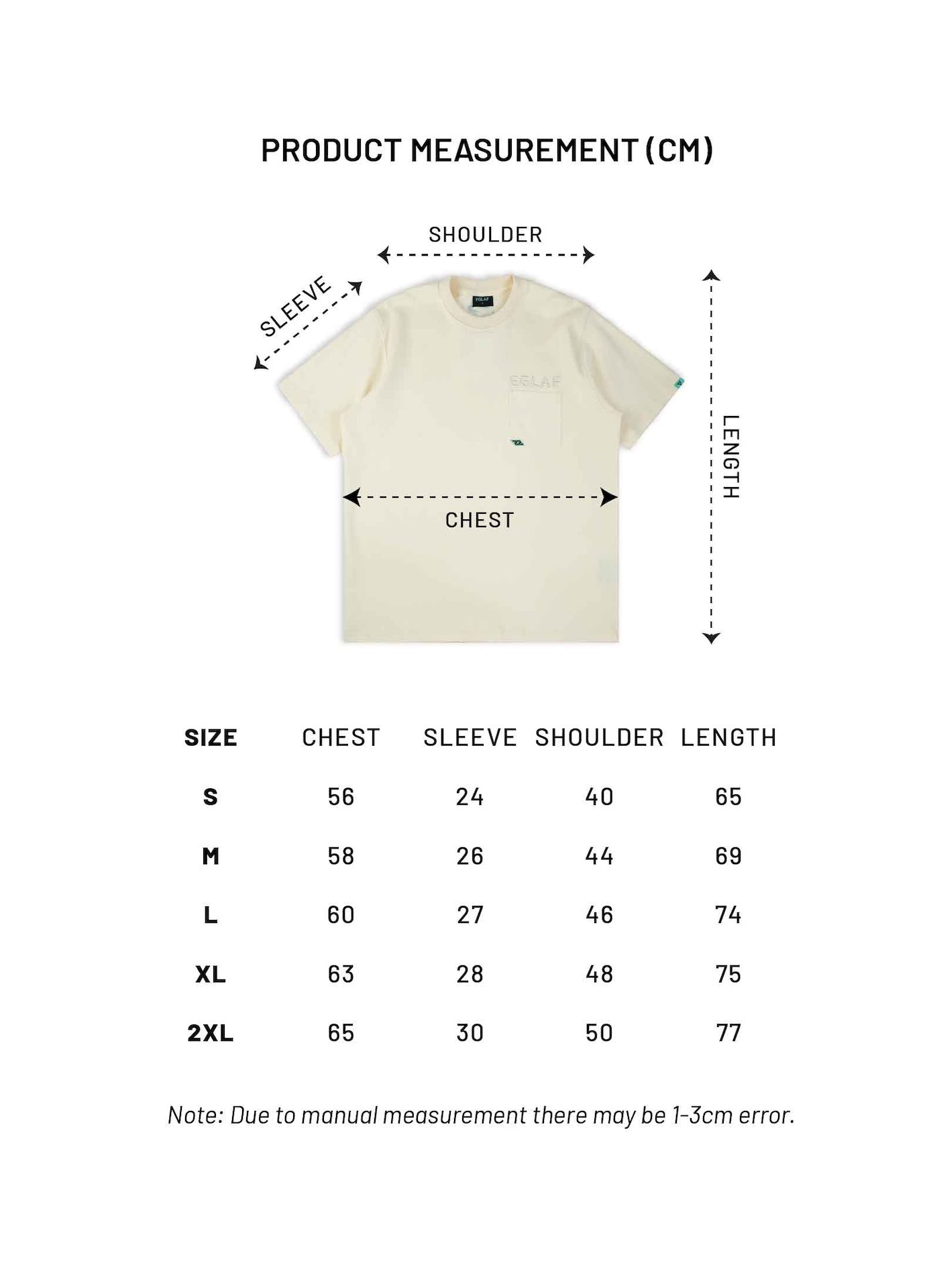 EGLAF | Basic 26 Pocket Tee Cream - SWAGANZ