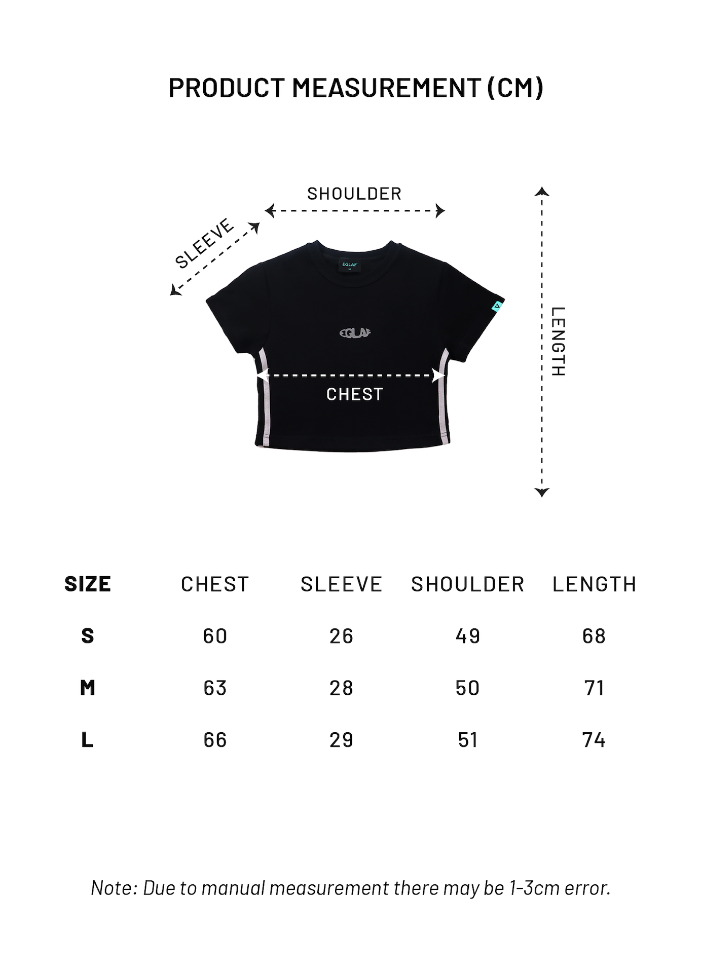 EGLAF | Basic Lined Crop Top Black