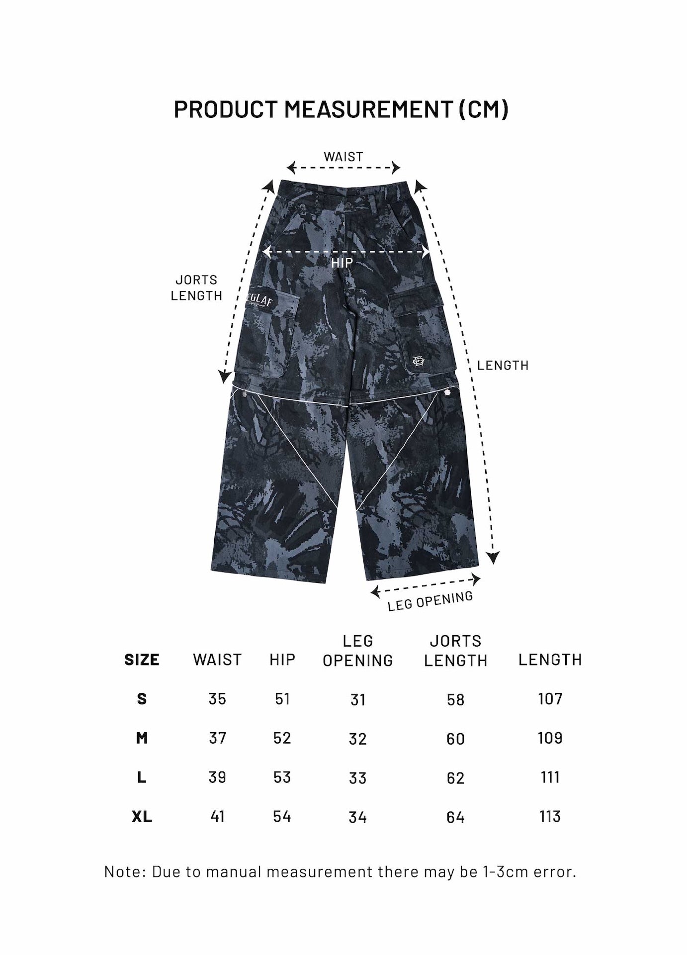 EGLAF | Duo Way Camo Cargo Pants
