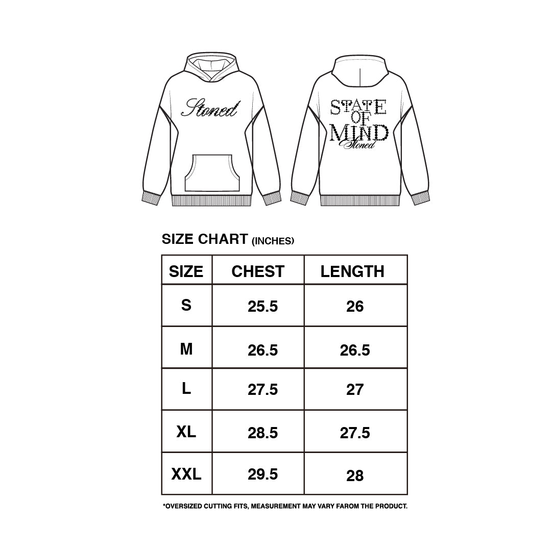STONED | State Of Mind Hoodie Black - SWAGANZ