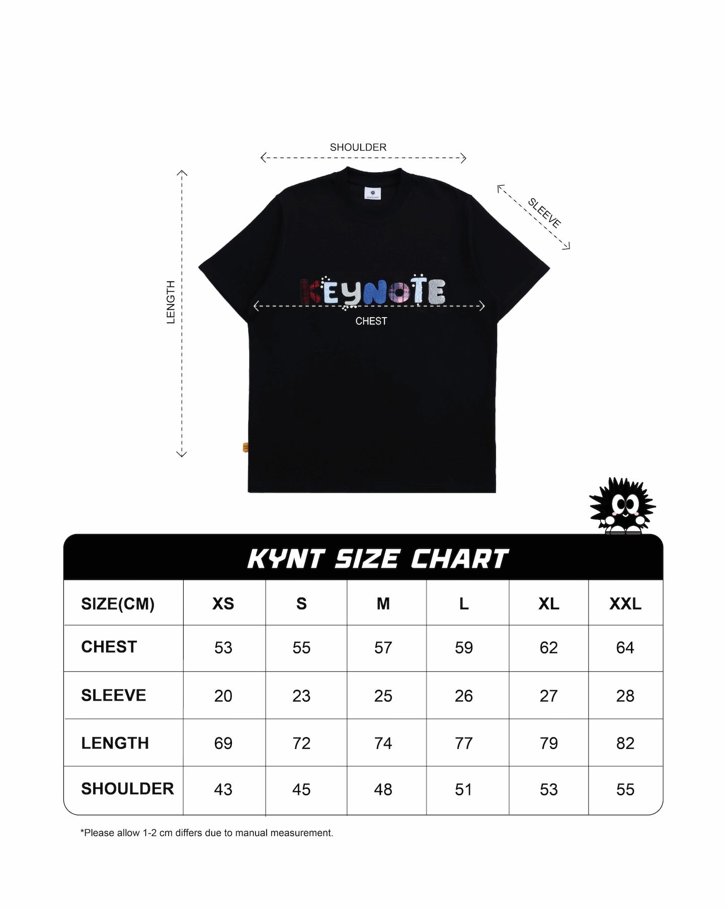 KEYNOTE | Holiday Patchwork Tee Black - SWAGANZ