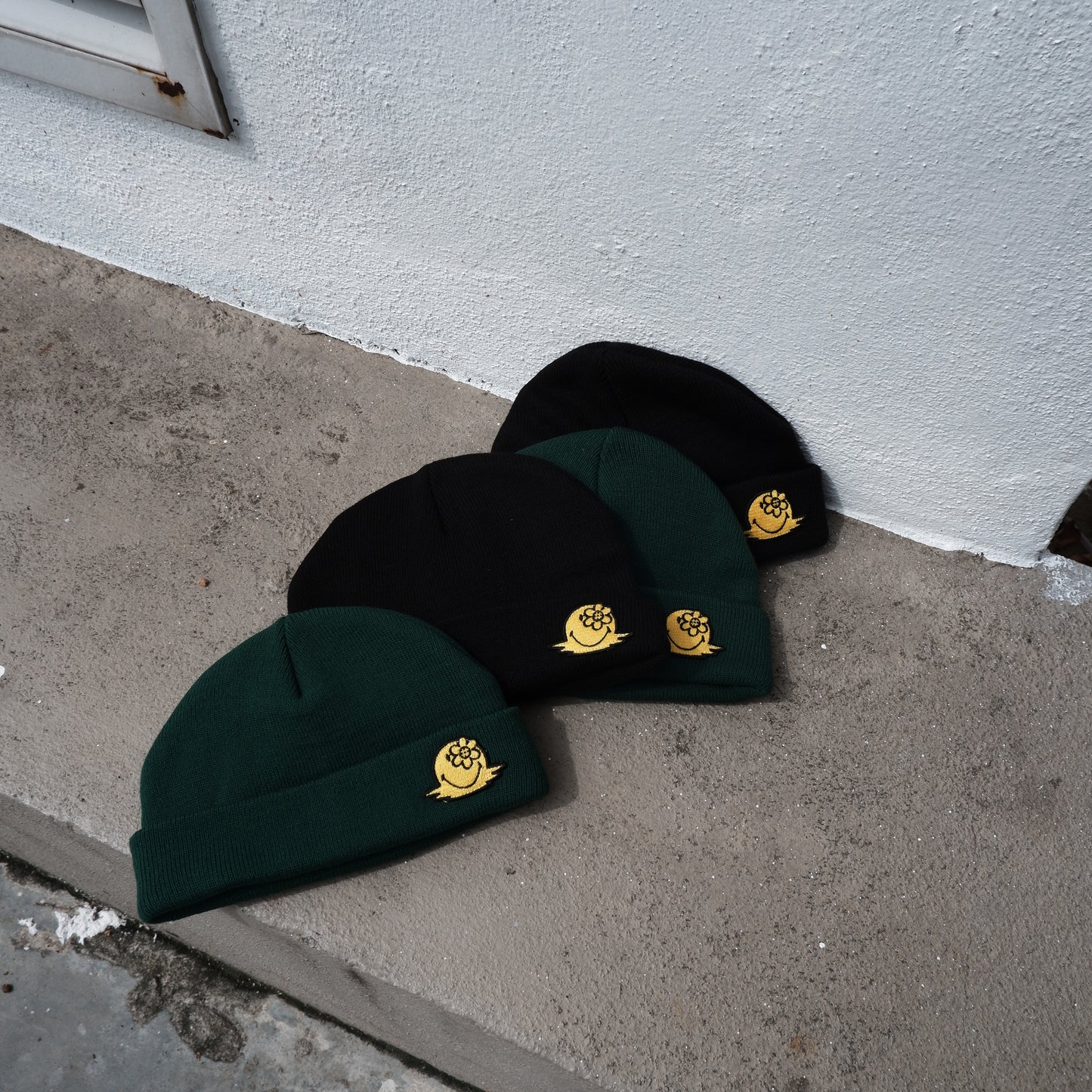 WTP | Melting Smiley Beanie (Dark Green)