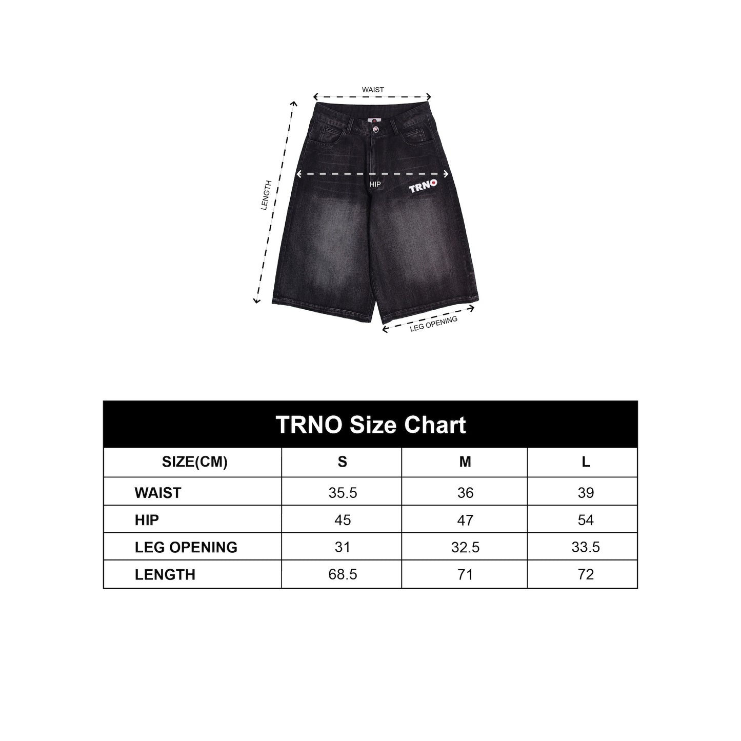 TRNO | Denim Jorts Black