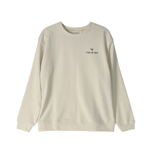 FIER DE MOI | Cute Dragon Print Long Sleeve Sweatshirt Ivory