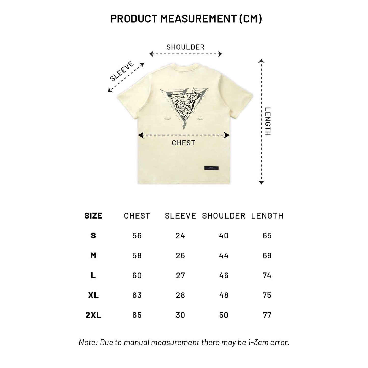 EGLAF | RC Embroidery Logo Tee Cream White - SWAGANZ