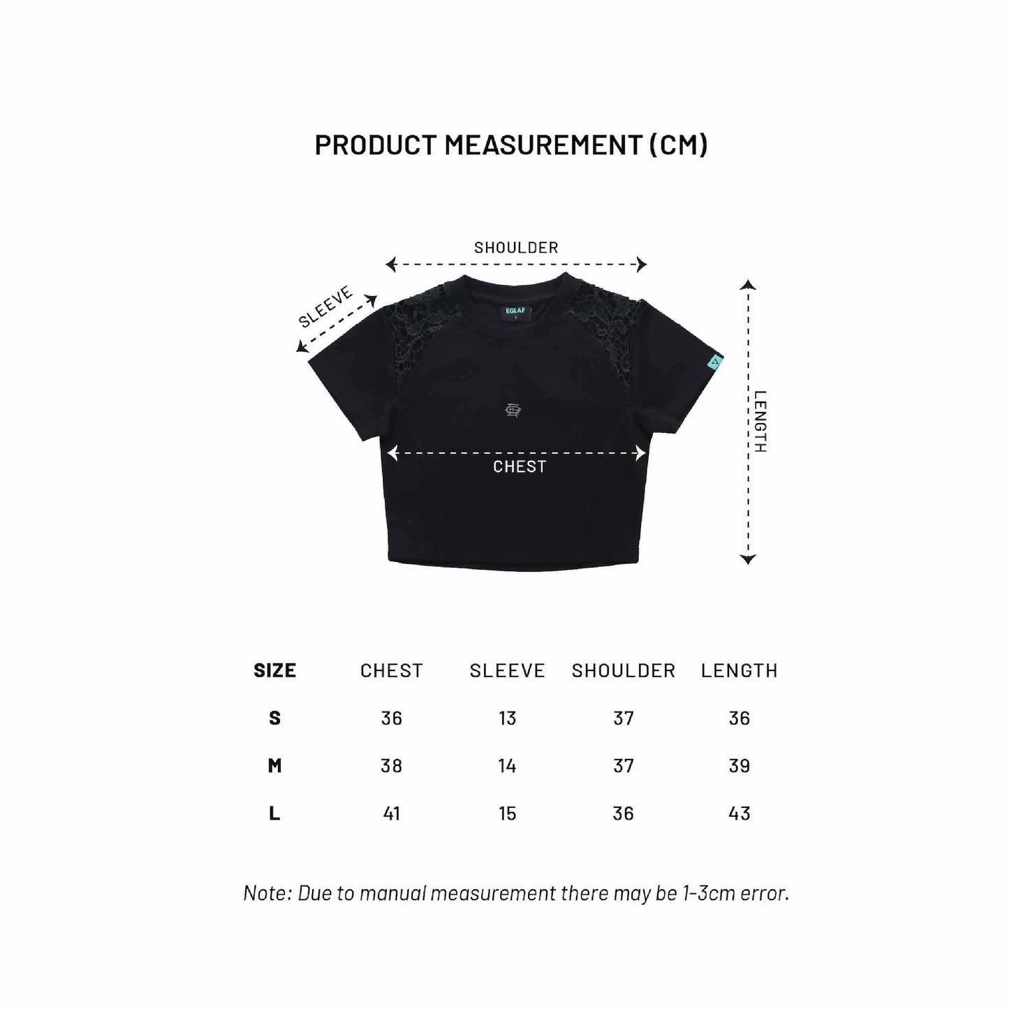 EGLAF | RU Lace Crop Top Black - SWAGANZ
