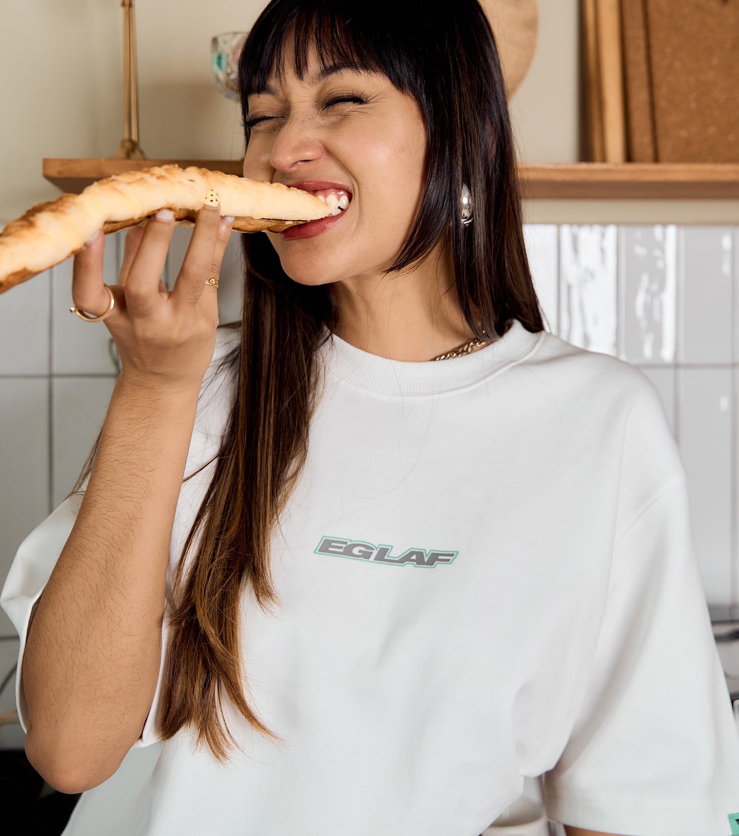 EGLAF | Basic 26 Triangle Logo Tee White - SWAGANZ