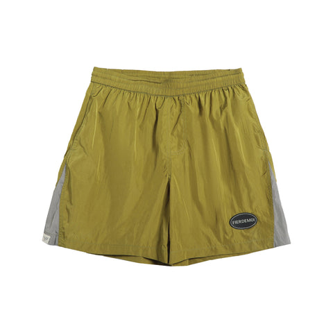Fier De Moi | Circle Basic Logo Woven Short Pants Gold