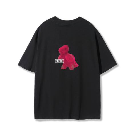 FIER DE MOI | Back Monster S/S T-Shirt Black/Red