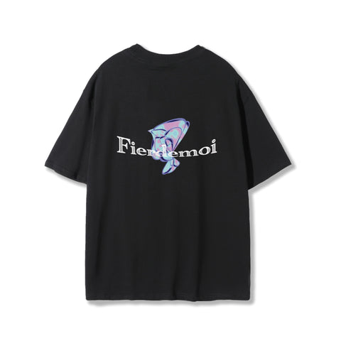 FIER DE MOI | Back Emblem Retro S/S T-Shirt Black
