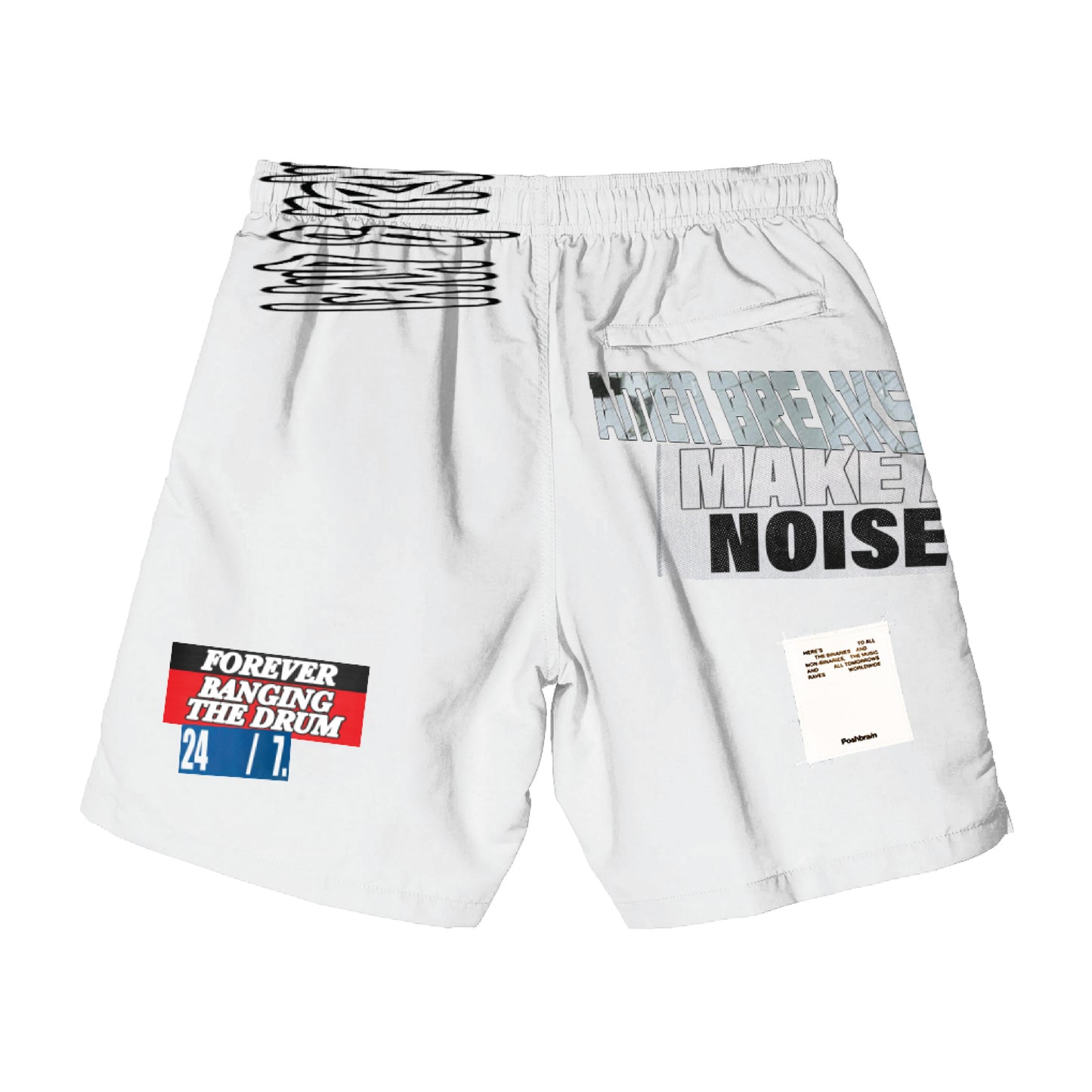 Poshbrain | Crust Short Pants White
