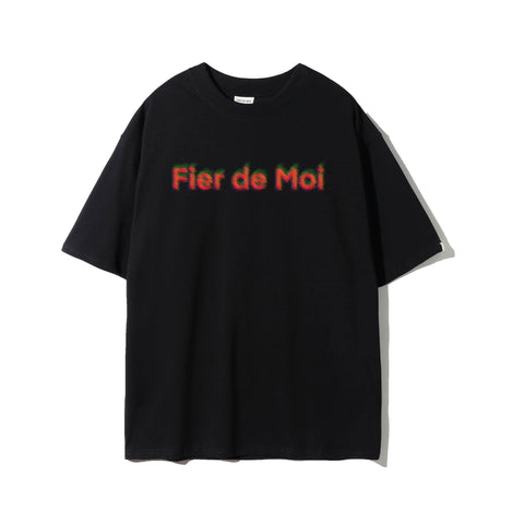 FIER DE MOI | Hazy Printing S/S T-Shirt Black/Red