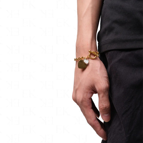 EK | Heart Link Bracelet Gold