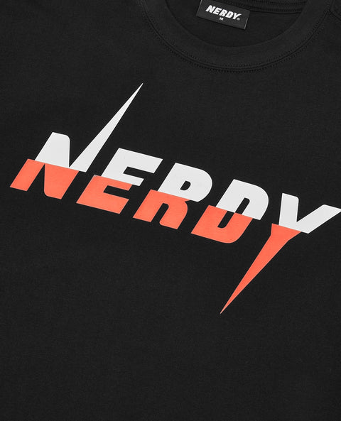 NERDY | Lighting Logo 1/2 Sleeve T-Shirt Black