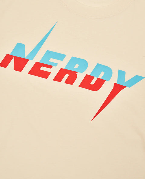 NERDY | Lighting Logo 1/2 Sleeve T-Shirt Cream