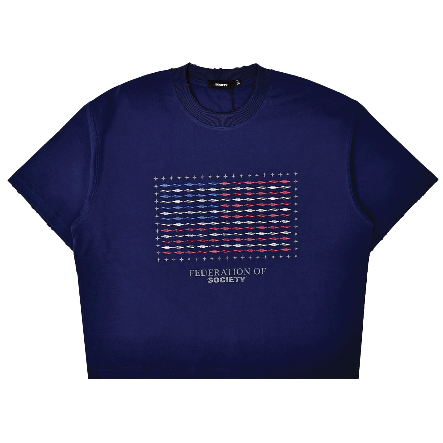 SOCIETY | Flag Tee Navy - SWAGANZ