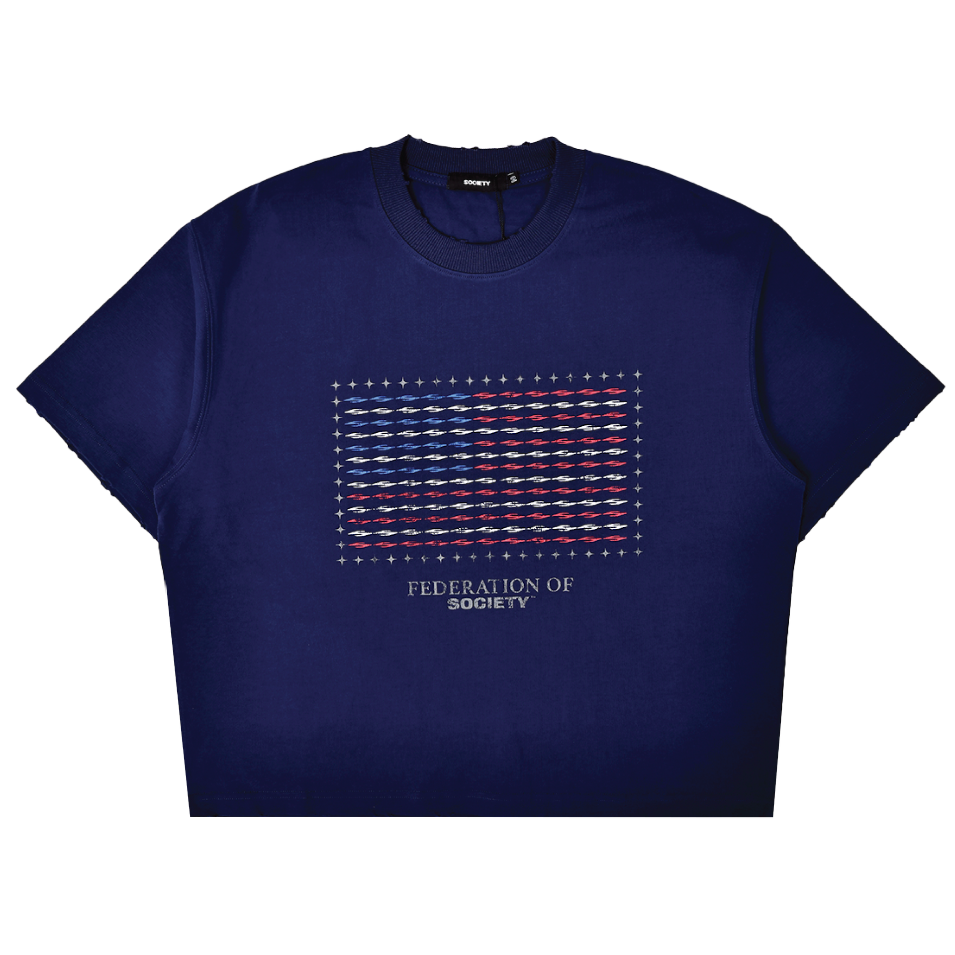 SOCIETY | Flag Tee Navy - SWAGANZ