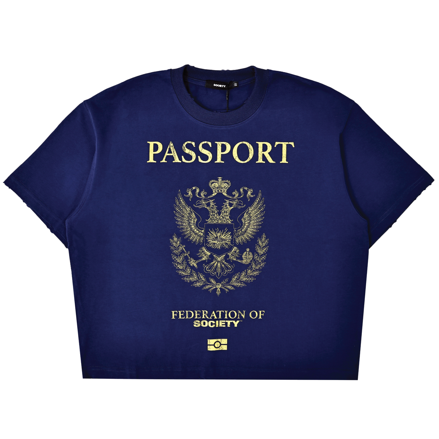 SOCIETY | Orda Mechanica Passport Tee Navy - SWAGANZ