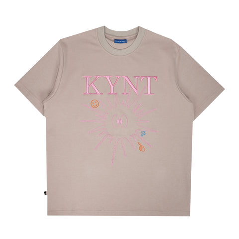 KEYNOTE | Embroidery Echinoidea Tee (Brown/Pink)