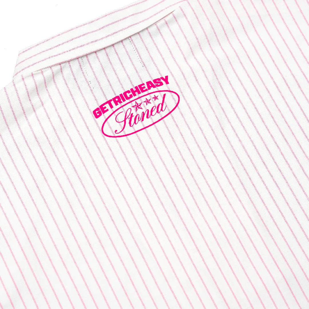 STONED | GRE Stripe Shirt White Pink