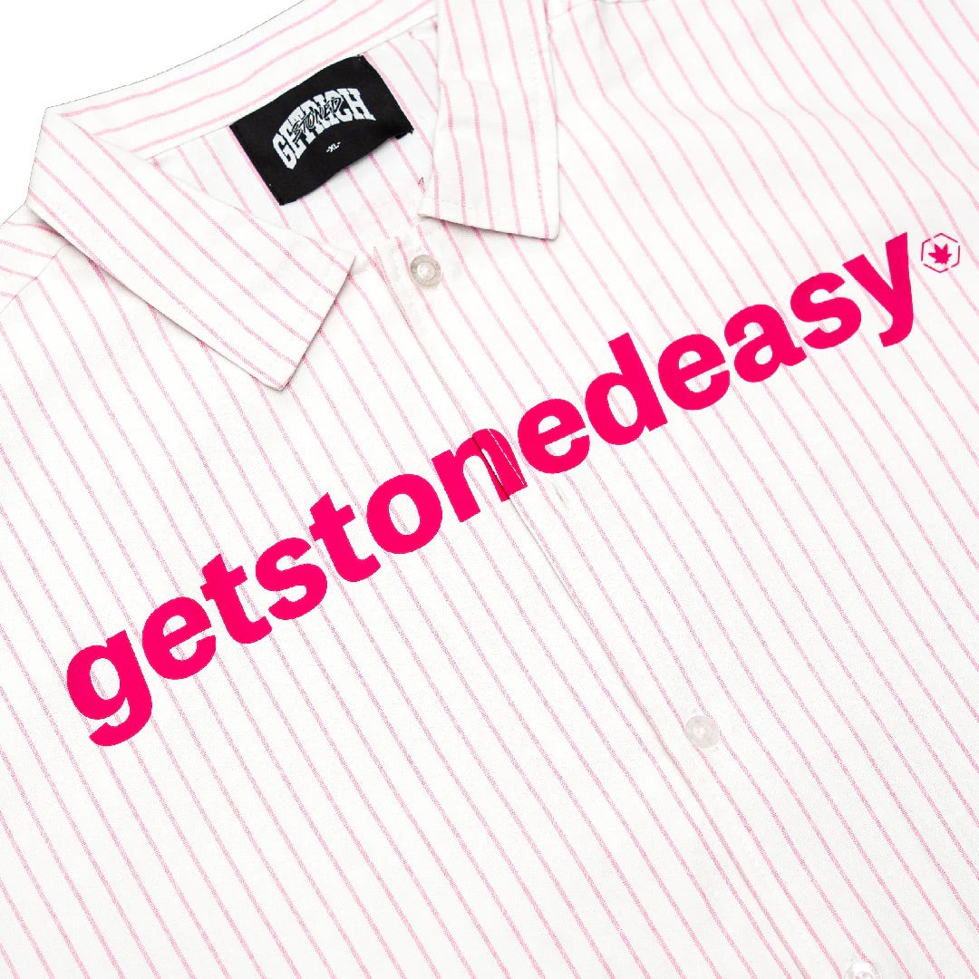 STONED | GRE Stripe Shirt White Pink