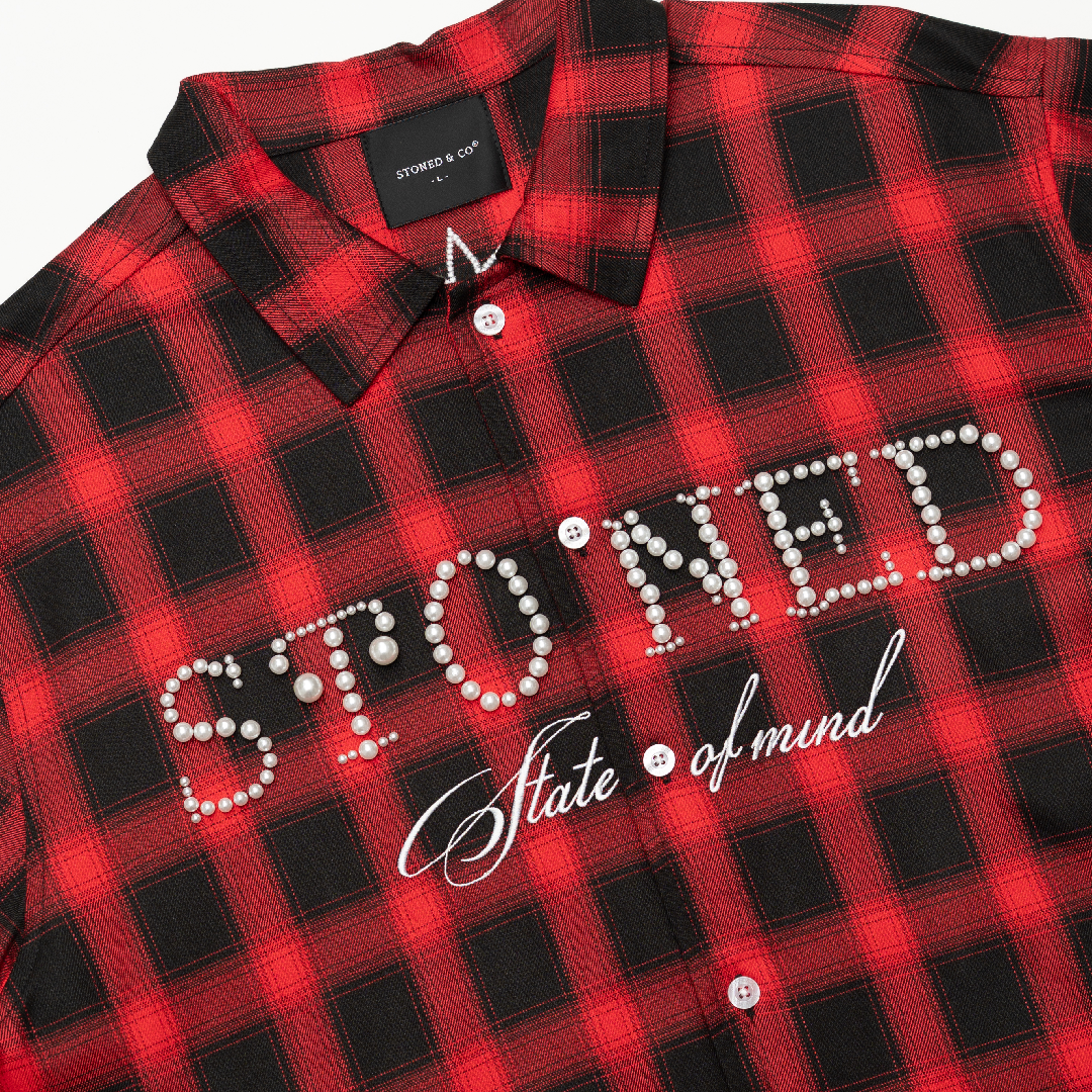 STONED | Pearl Flannel Red - SWAGANZ