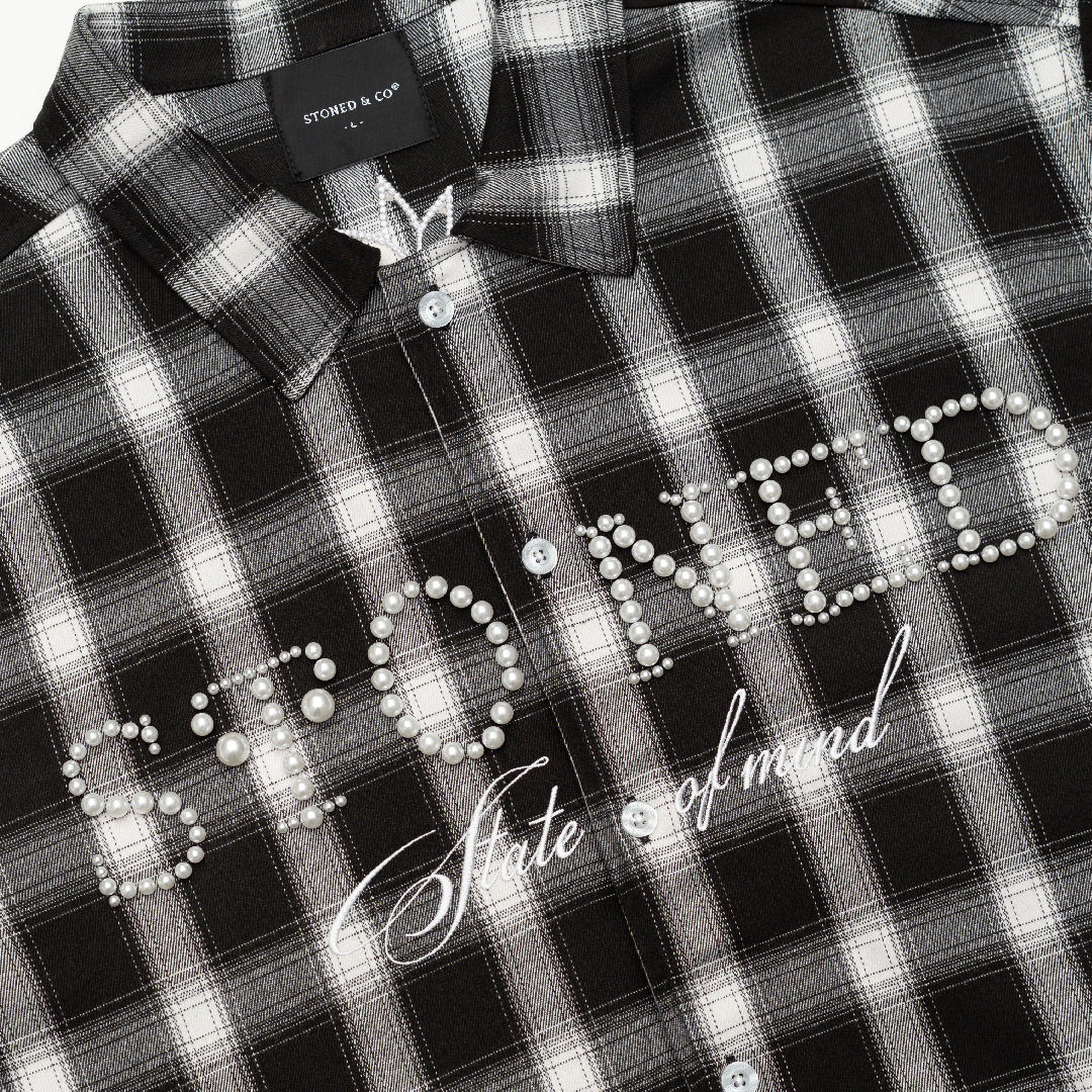STONED | Pearl Flannel Black - SWAGANZ