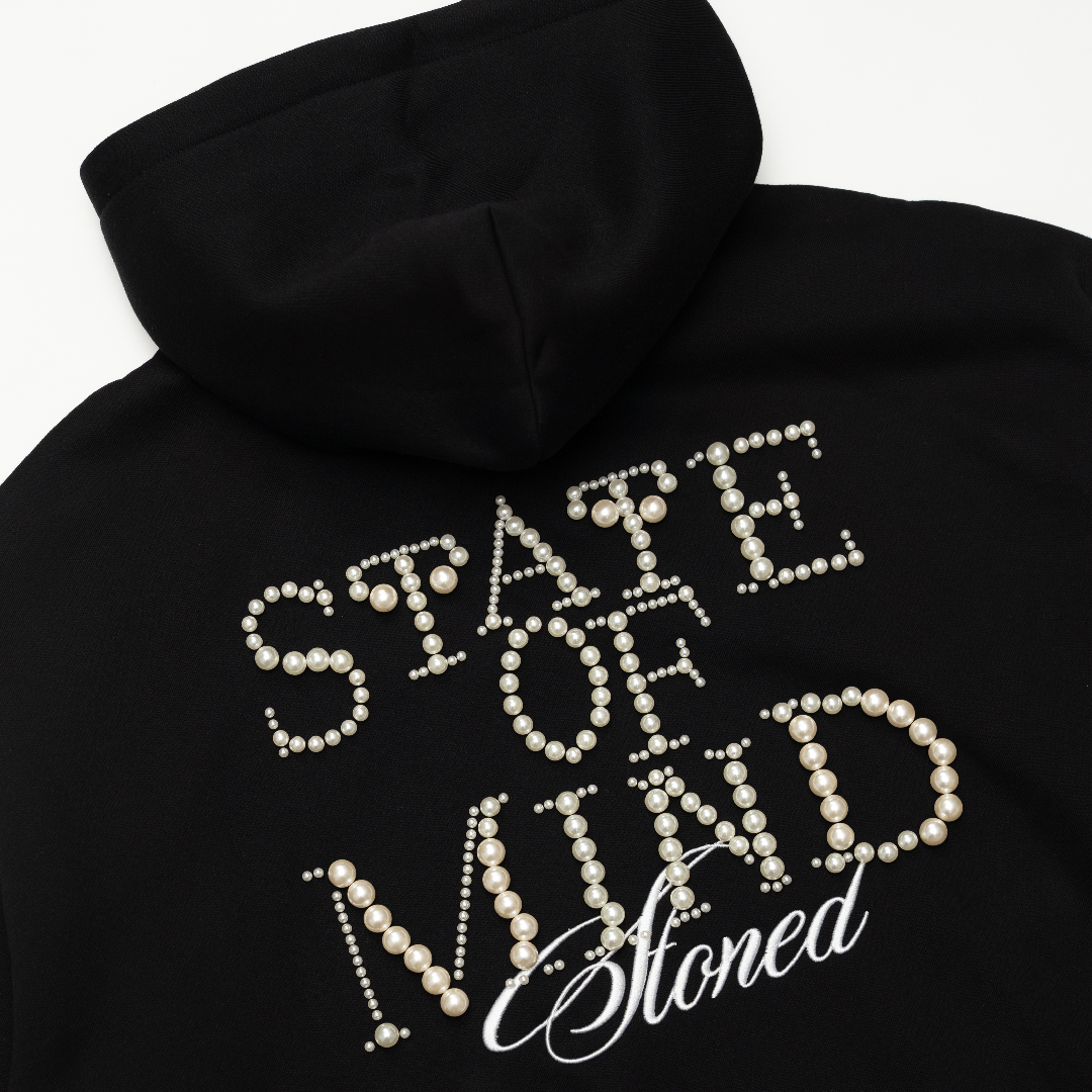 STONED | State Of Mind Hoodie Black - SWAGANZ