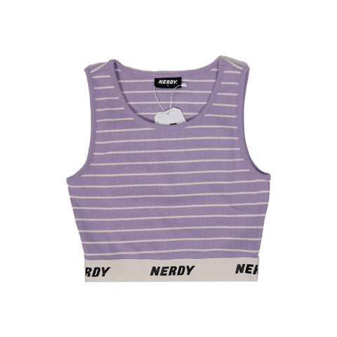 NERDY | Women's Stripe Sleeveless Purple