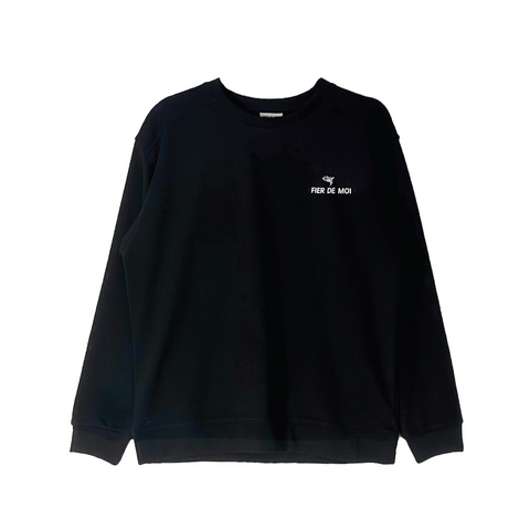 FIER DE MOI | Cute Dragon Print Long Sleeve Sweatshirt Black