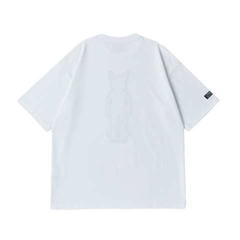 LifeWork | Embroidered Mono Figure S/S T-Shirt White