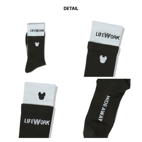 LifeWork | Double Rib Crux Socks Black