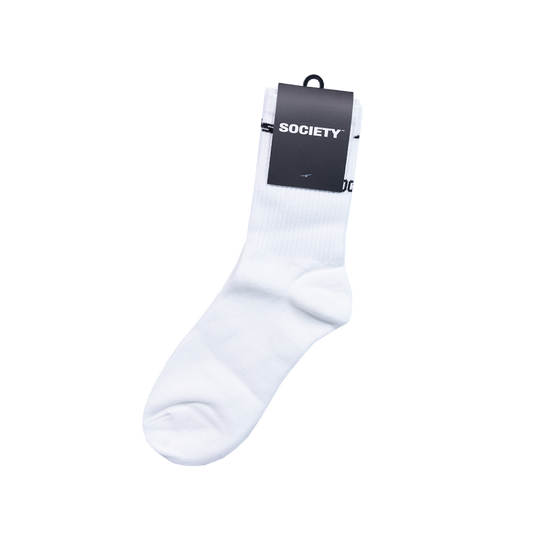 Society | Logo Socks White - SWAGANZ