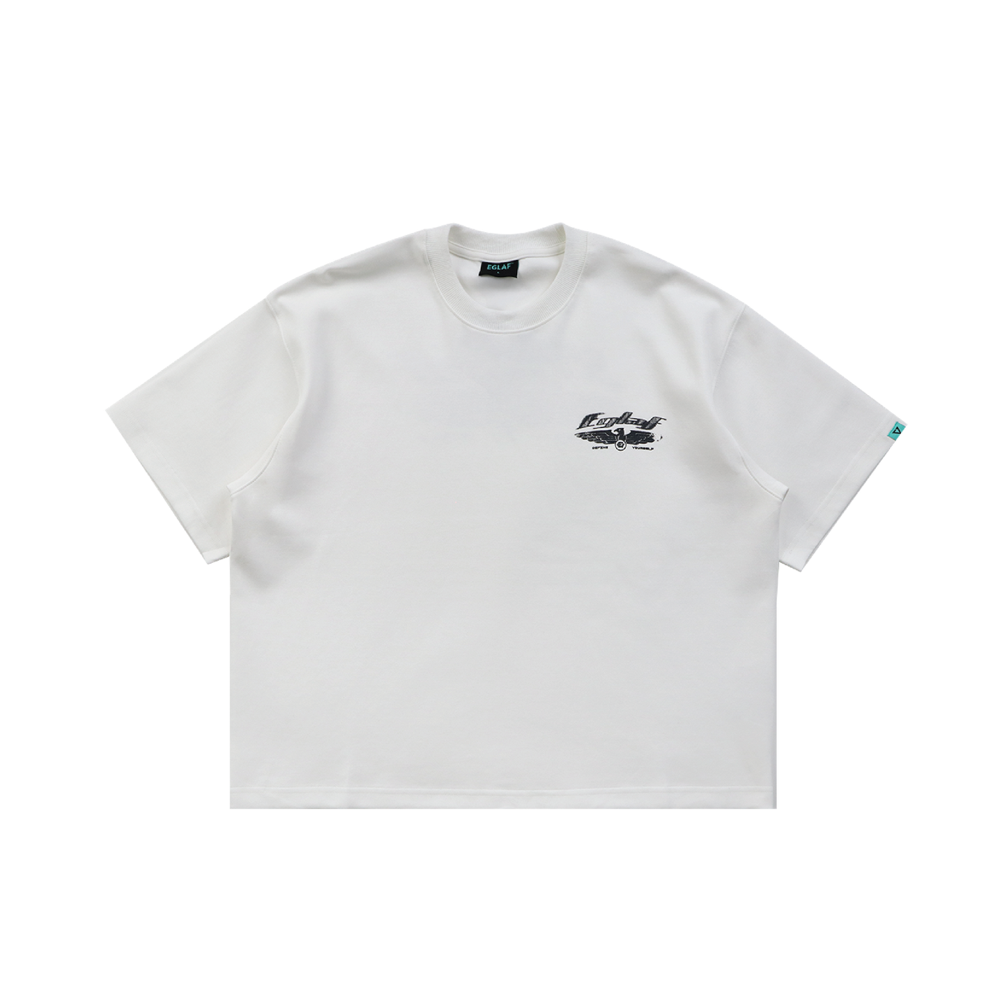 EGLAF | R//W Wings Boxy Tee White - SWAGANZ
