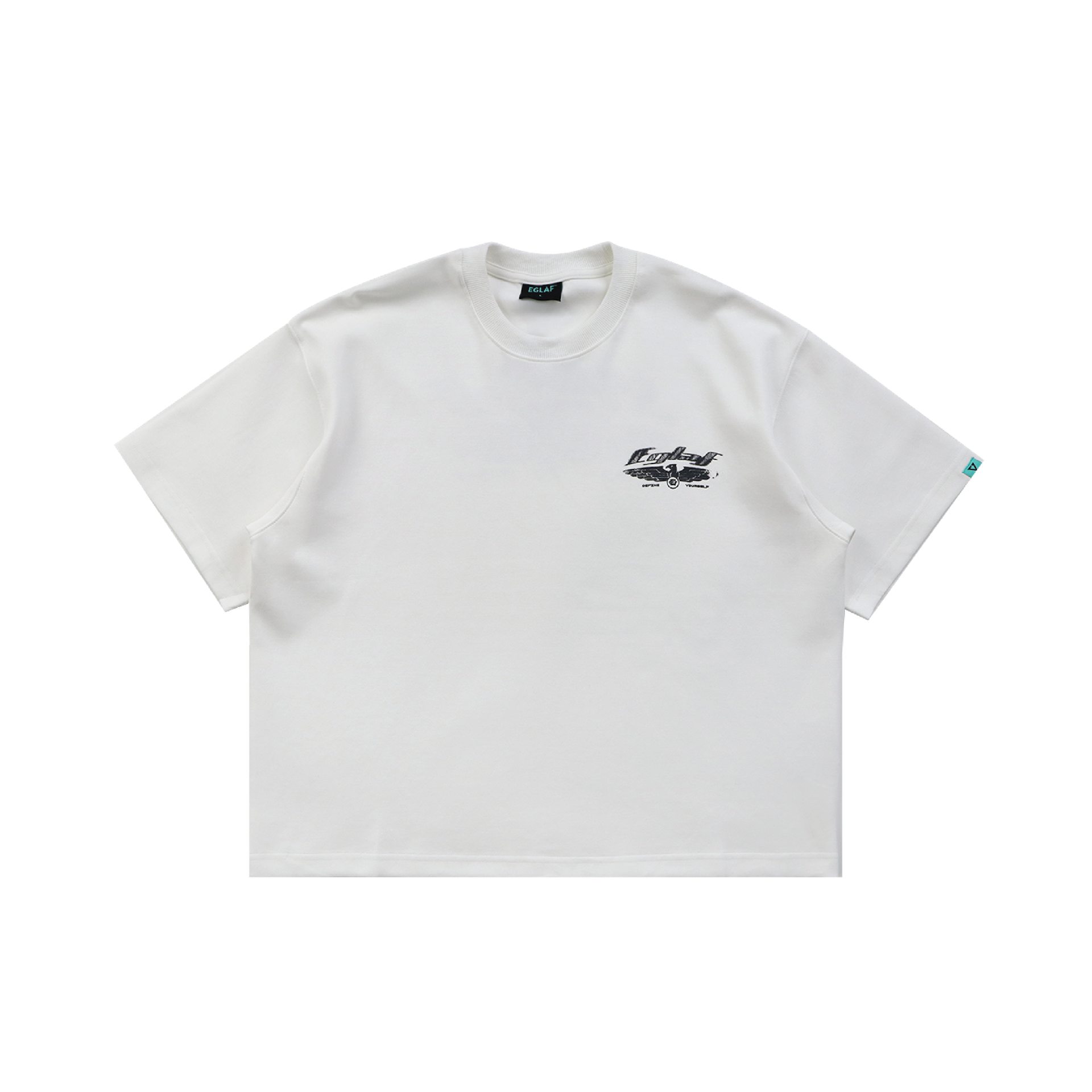 EGLAF | R//W Wings Boxy Tee White - SWAGANZ