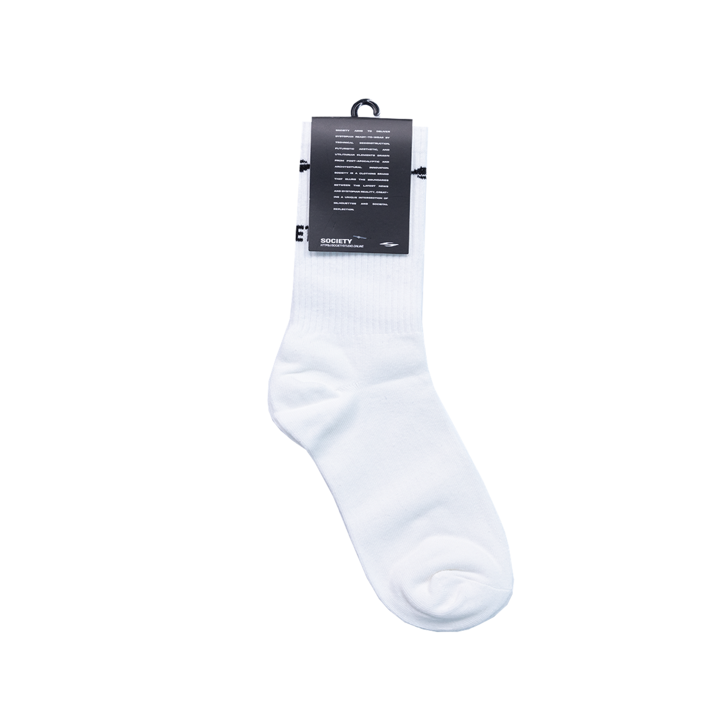 Society | Logo Socks White - SWAGANZ