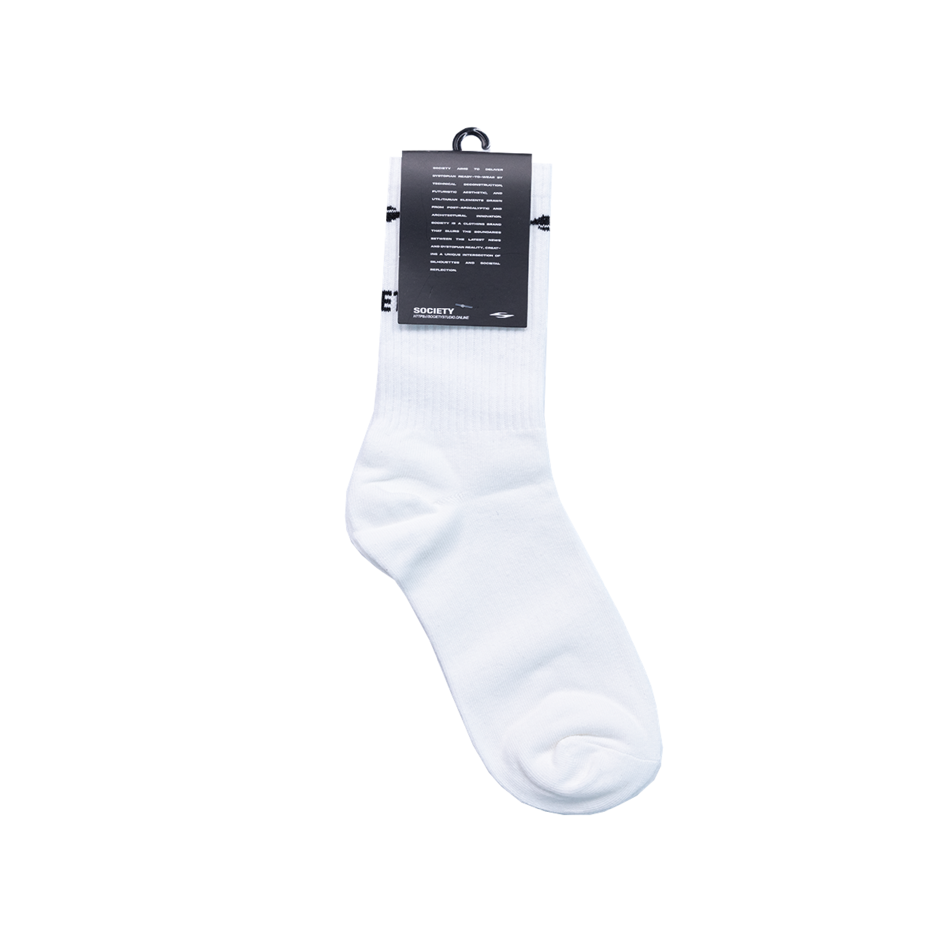 Society | Logo Socks White - SWAGANZ