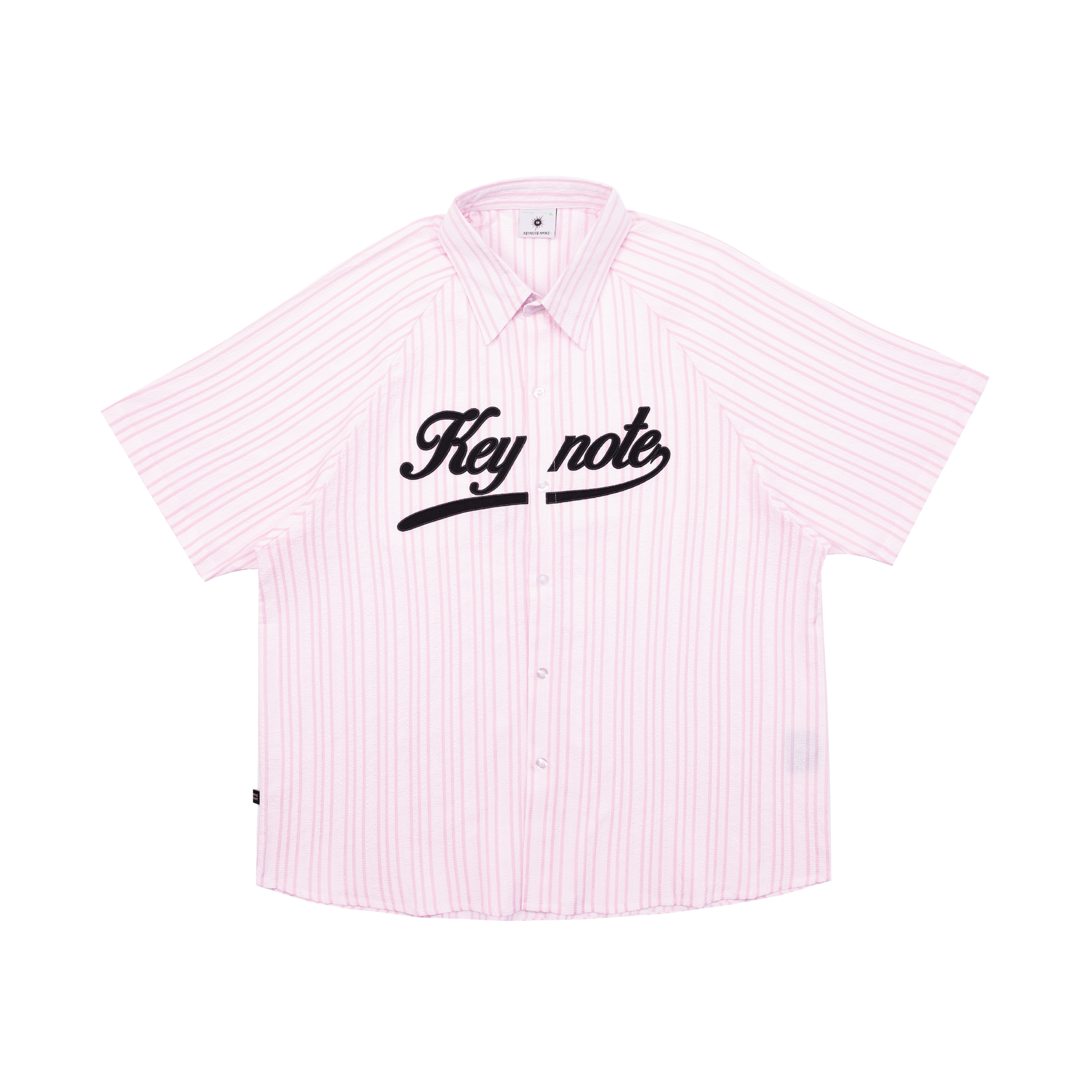 KEYNOTE | Logo Striped Shirt Pink - SWAGANZ