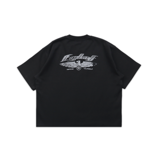 EGLAF | R//W Wings Boxy Tee Black