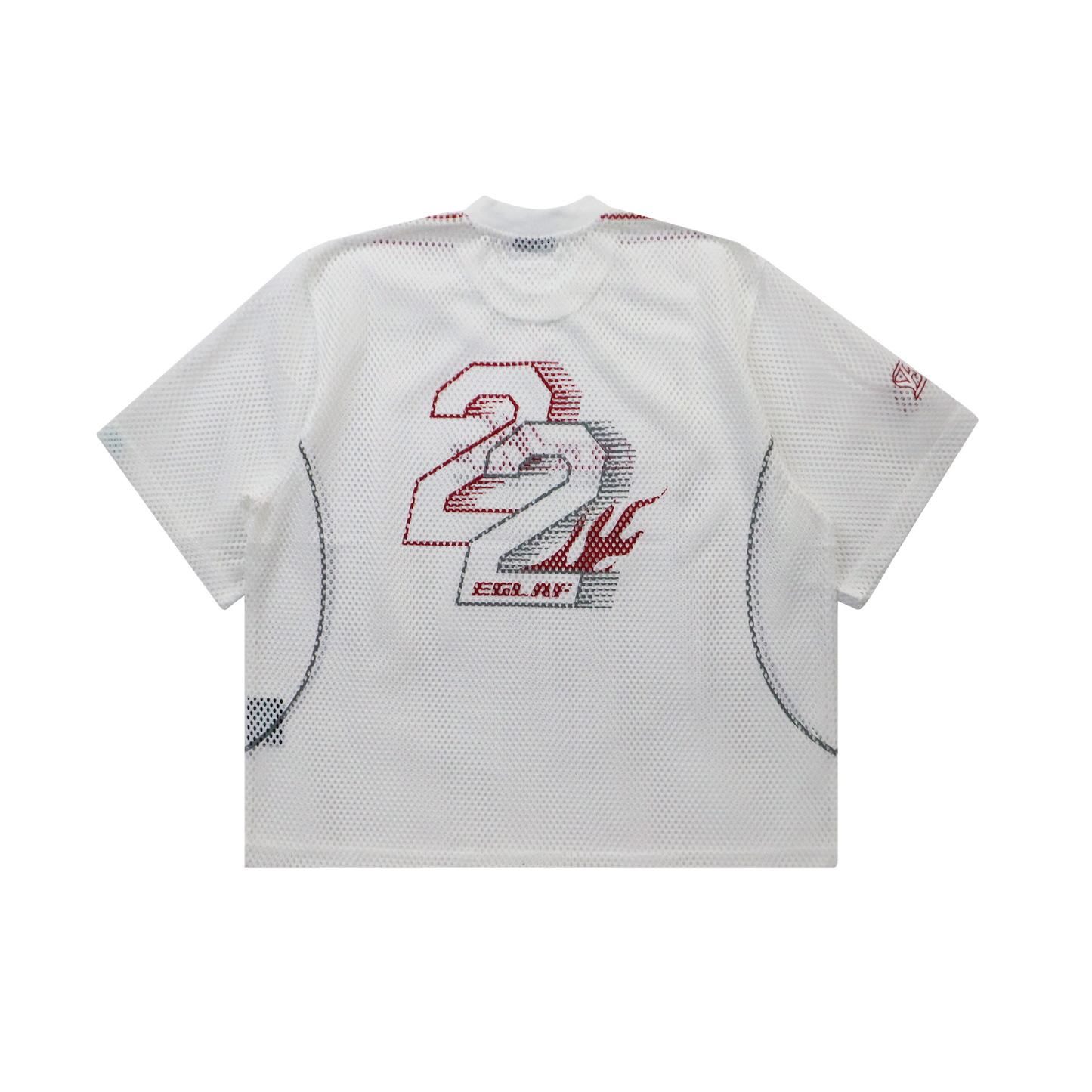 EGLAF | MV Mesh Boxy Tee White