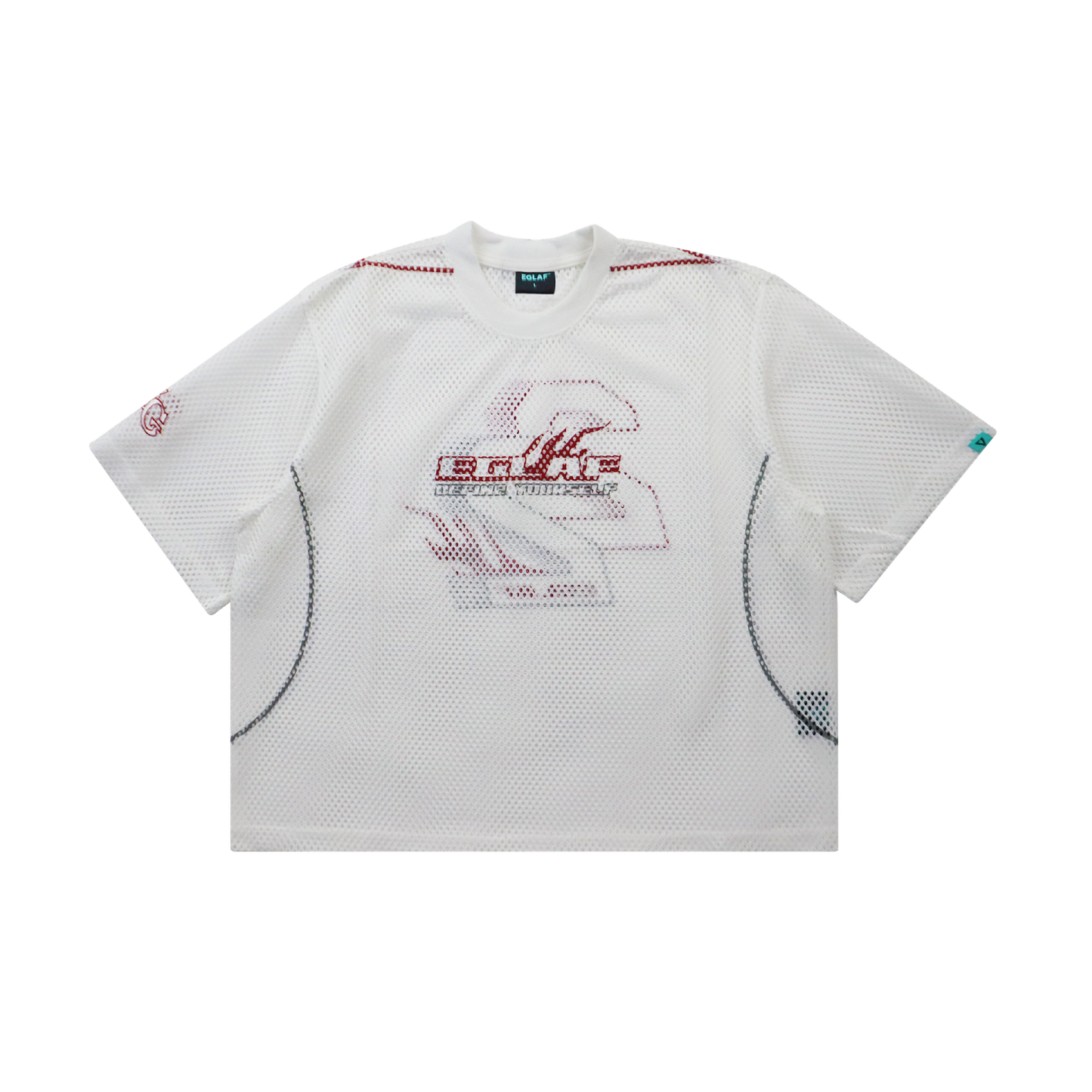 EGLAF | MV Mesh Boxy Tee White