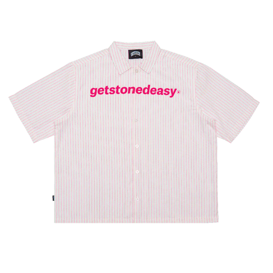 STONED | GRE Stripe Shirt White Pink