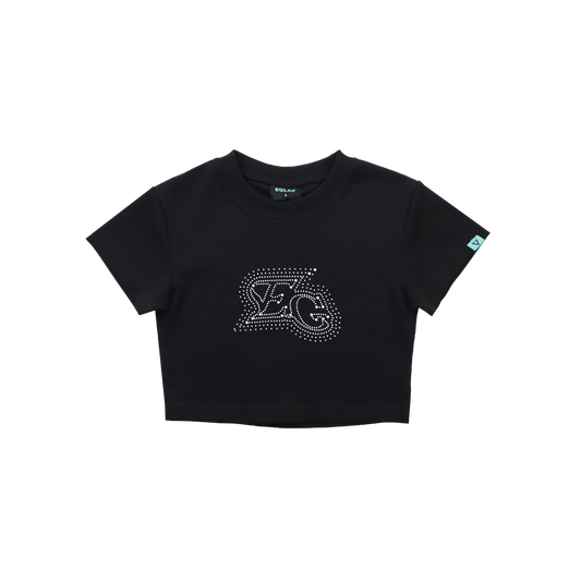 EGLAF | EG Bead Crop Top Black