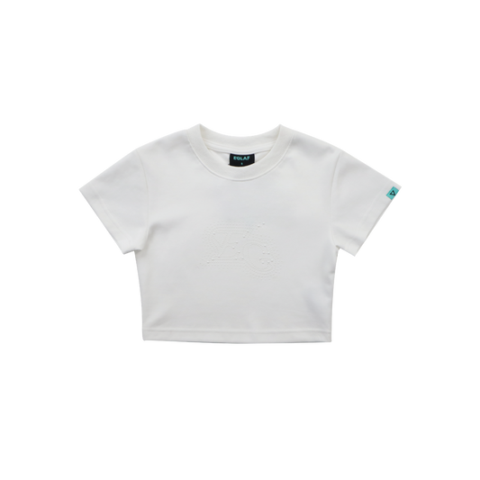 EGLAF | EG Bead Crop Top White