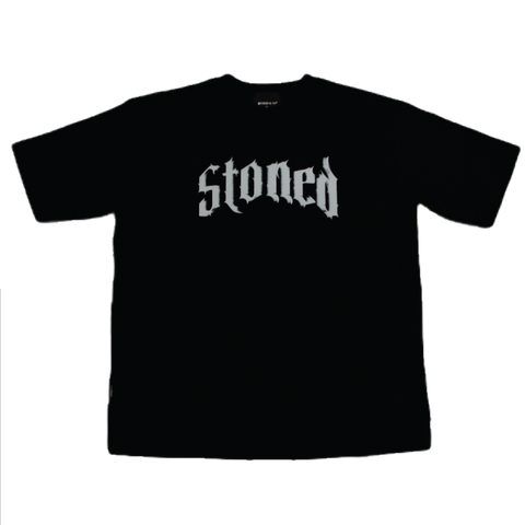 Stoned Blessed | Reflective Logo Tee Black