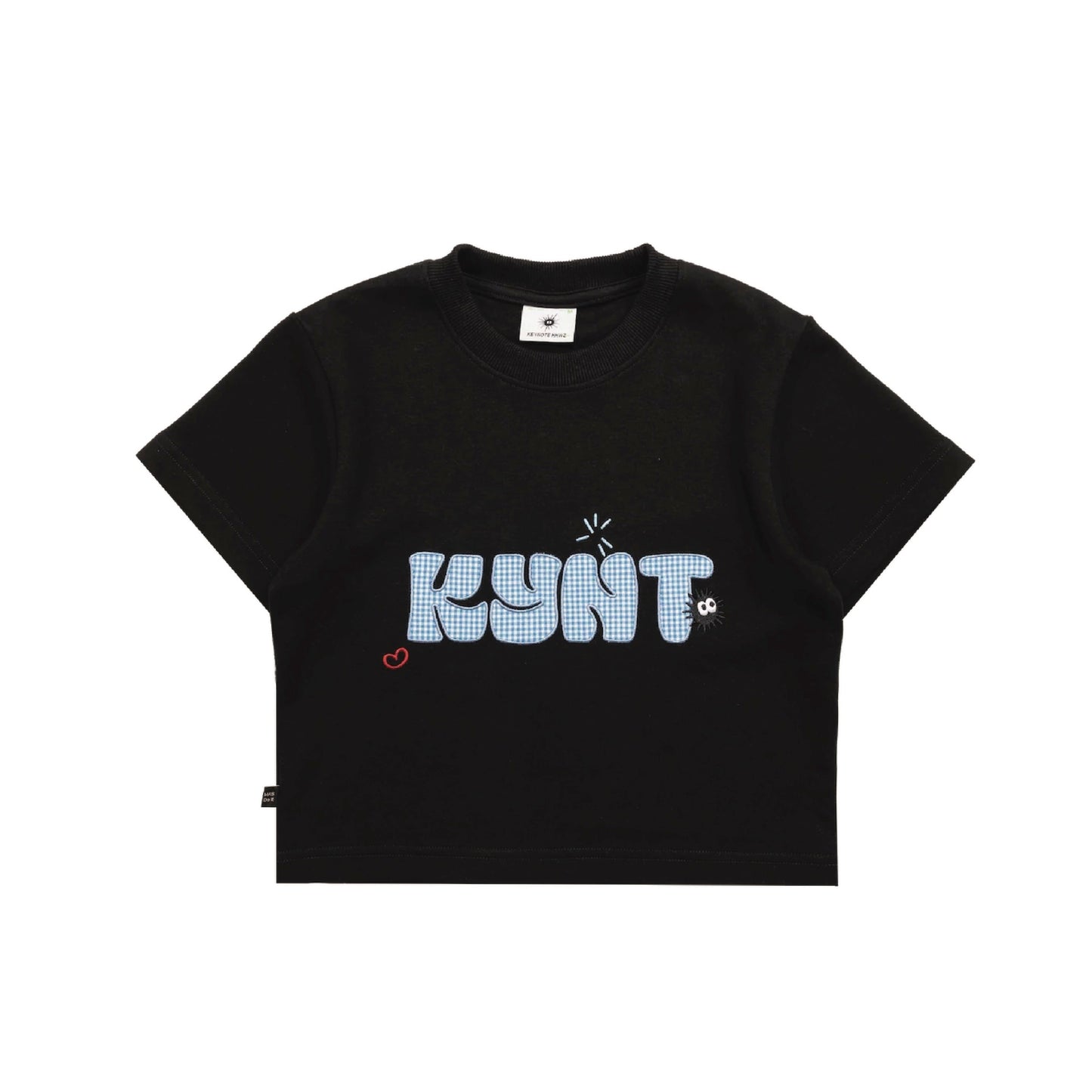 KEYNOTE | Aqua Title Crop Top Black - SWAGANZ